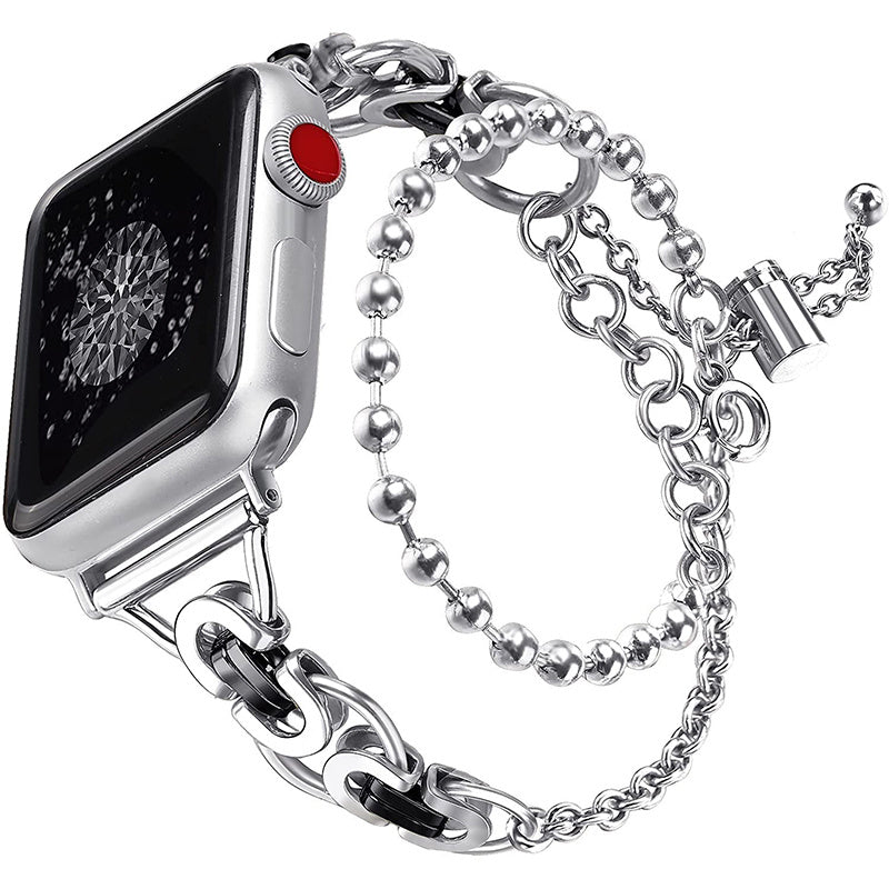 For Apple Watch Series 9 8 7 41mm SE (2023) SE SE (2022) 6 5 4 40mm 3 2 1 38mm Watch Band Stainless Steel Bracelet Wristband Strap For Apple Watch Series 9 8 7 41mm SE (2023) SE SE (2022) 6 5 4 40mm 3 2 1 38mm Watch Band Stainless Steel Bracelet Wristband Strap